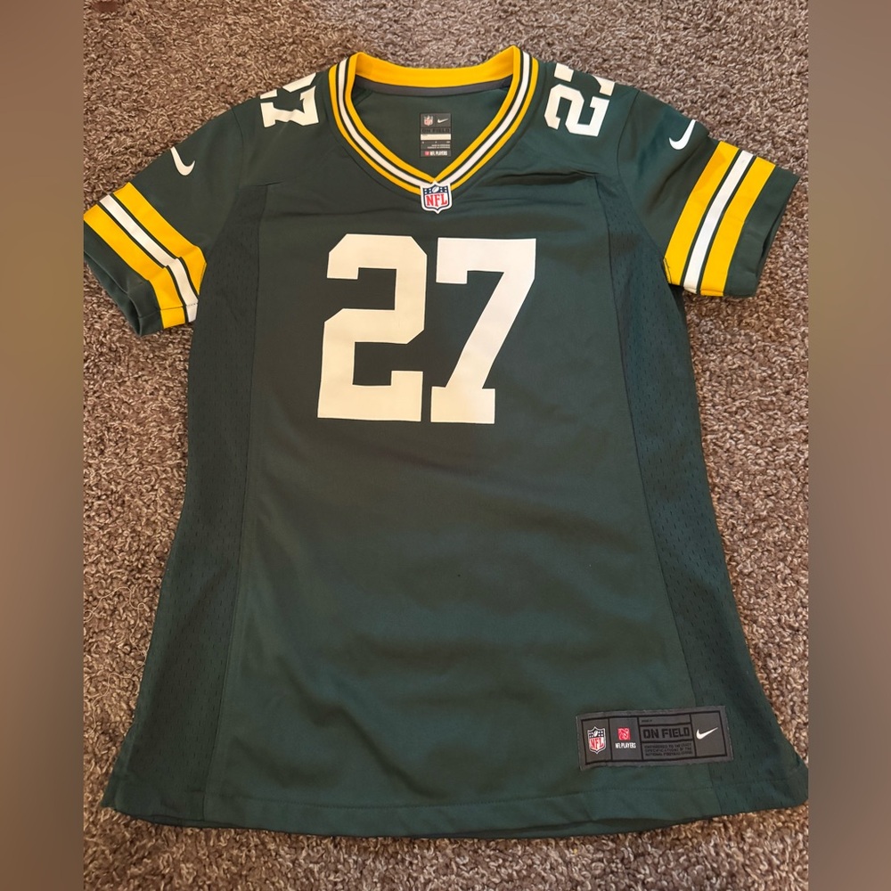 Nike Green and Yellow Football Jersey
